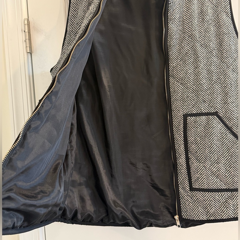 Herringbone Quilted Vest Zip Front Women’s Size XL - Picture 8 of 10